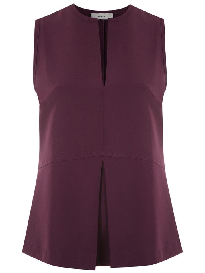 Egrey Sleeveless Top With Pleated Detail - Purple