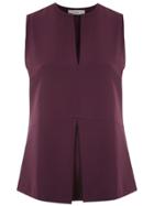 Egrey Sleeveless Top With Pleated Detail - Purple