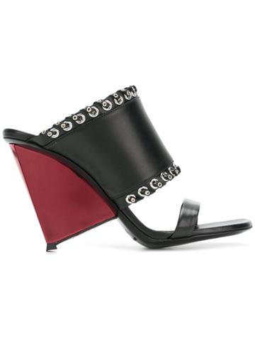 Alain Tondowski Cone Heel Sandals - Black