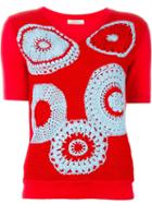 Nina Ricci Shortsleeved Crochet Jumper