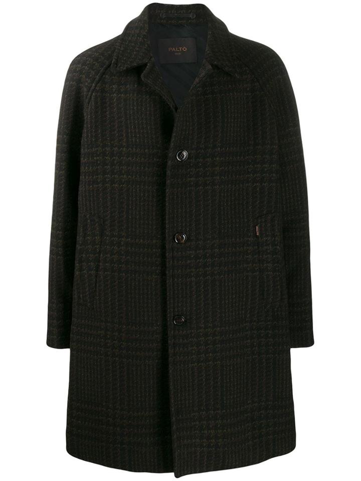 Paltò Checked Coat - Black