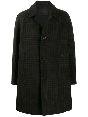 Paltò Checked Coat - Black