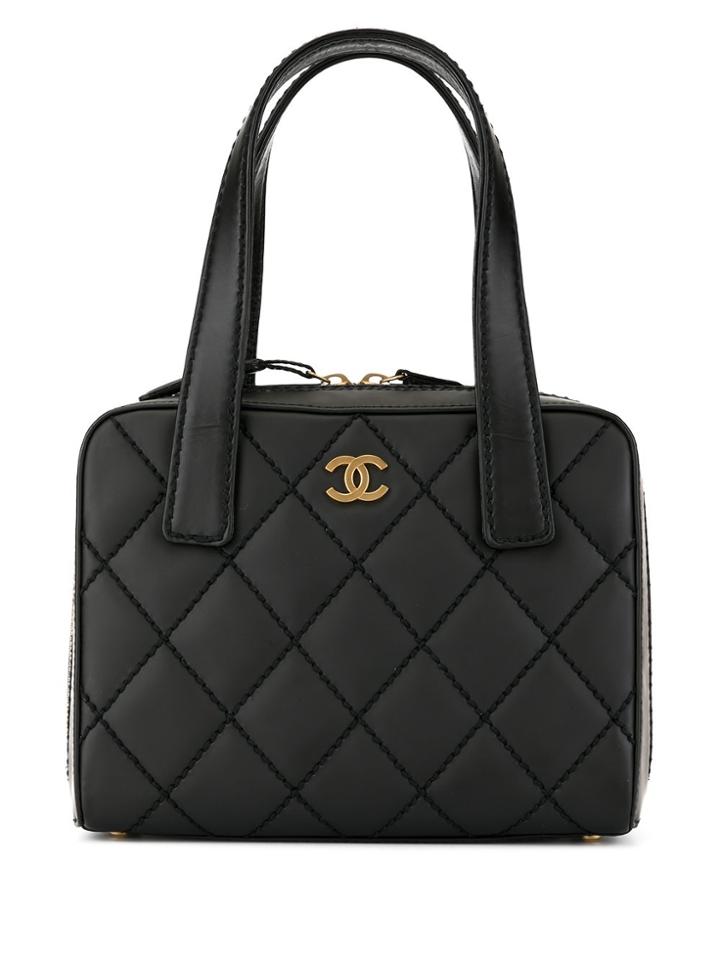 Chanel Pre-owned Wild Stitched Tote - Black