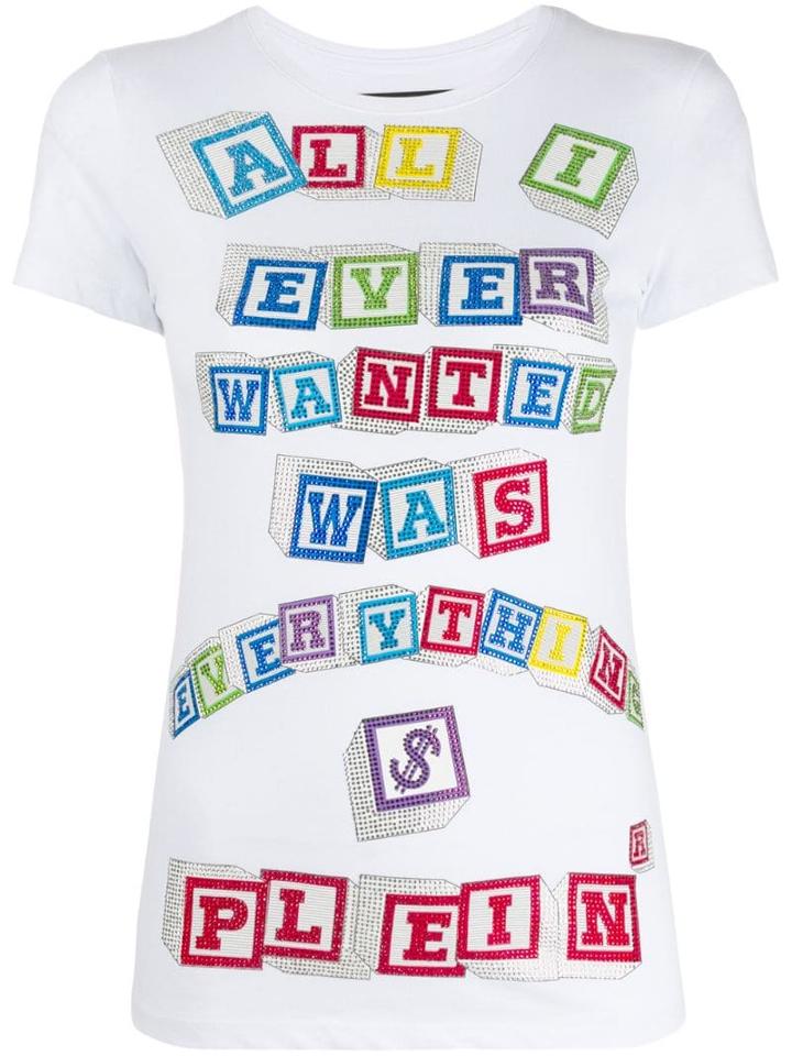 Philipp Plein Block Print T-shirt - White