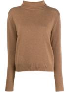 Aspesi Roll-neck Fitted Sweater - Brown