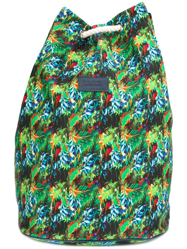 Fefè Tropical Print Backpack - Green