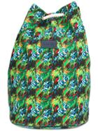 Fefè Tropical Print Backpack - Green