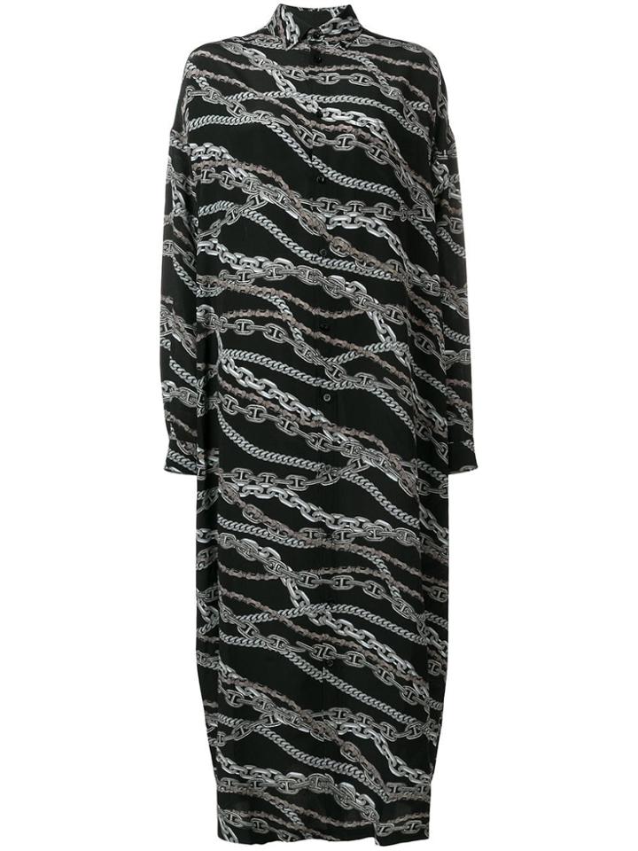 Balenciaga Oversized Shirt Dress - Black