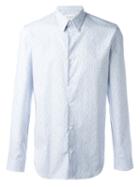 Maison Margiela Printed Shirt, Men's, Size: 41, Blue, Cotton
