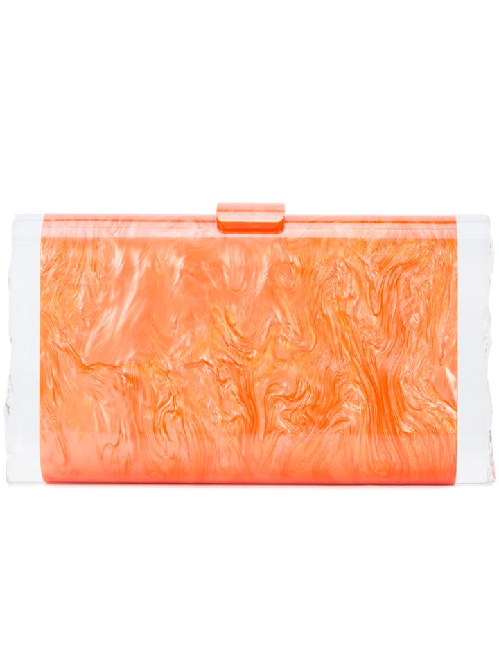 Edie Parker Lara Solid Clutch - Yellow & Orange