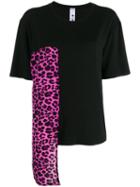 Ultràchic Leopard Print Asymmetric Top - Black
