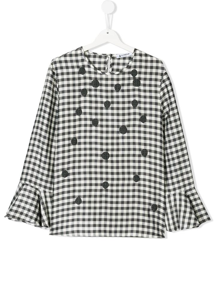 Dondup Kids Gingham Print Blouse - Grey