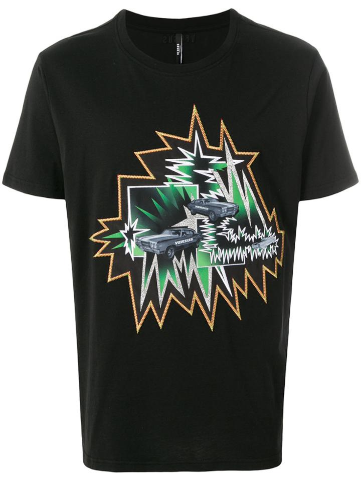 Versus Printed Design T-shirt - Black