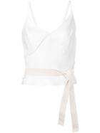 Bassike - Twill Wrap Blouse - Women - Viscose - 10, White, Viscose