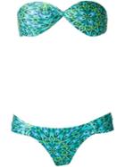 Sub Printed Bikini Set, Women's, Size: G, Blue, Spandex/elastane/polyimide