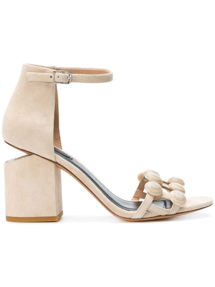 Alexander Wang Abby Dome Stud Sandals - Neutrals