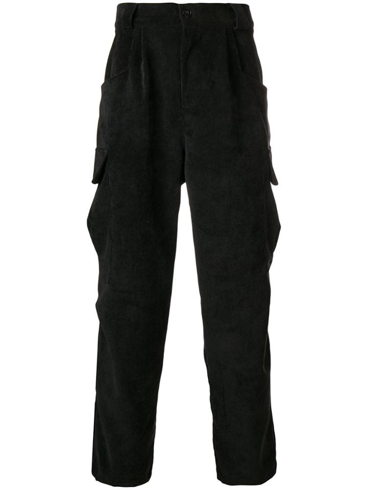The Silted Company Corduroy Cargo Pants - Black