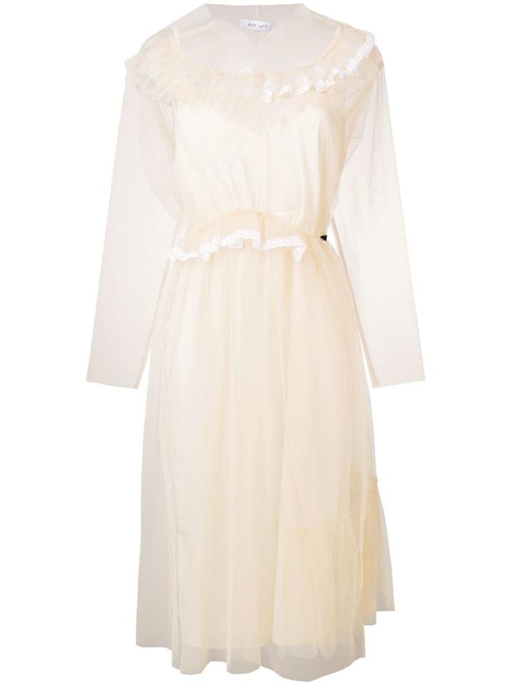 Act N&deg;1 Tulle Flared Dress - Neutrals