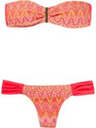 Brigitte Tricot Bandeau Bikini Set, Women's, Size: Gg, Yellow/orange, Polyester