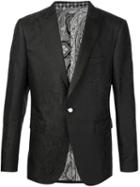 Etro Paisley Jacquard Blazer, Men's, Size: 52, Black, Silk