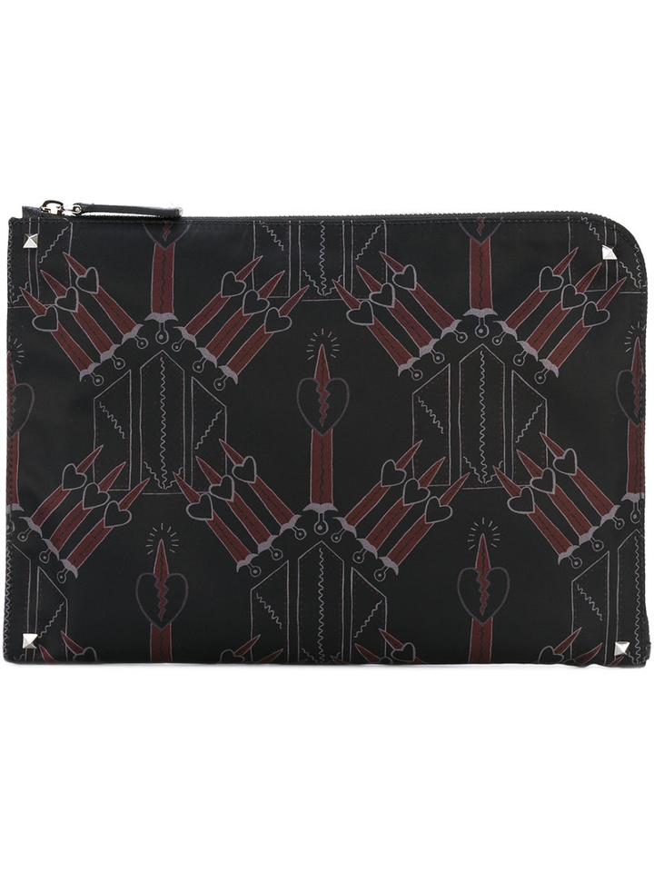 Garavani Love Blade Clutch - Men - Polyester - One Size, Black, Polyester, Valentino