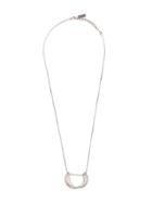 Saint Laurent Half-hoop Pendant Necklace - Silver