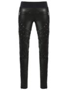 Andrea Bogosian Skinny Trousers, Women's, Size: Medium, Black, Leather/polyamide
