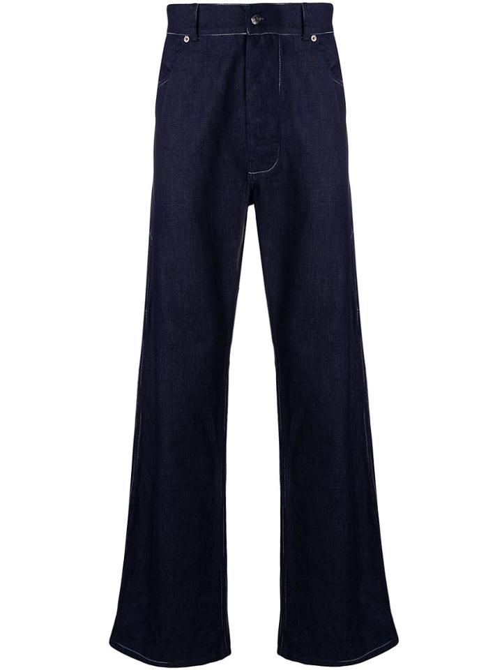 Missoni Contrast Stitch Wide-leg Jeans - Blue