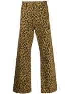 Marni Leopard-print Trousers - Neutrals