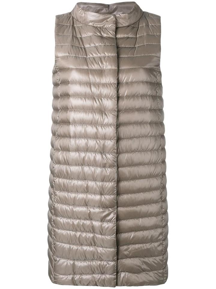 Herno Padded Vest, Women's, Size: 42, Brown, Cotton/polyamide/acetate