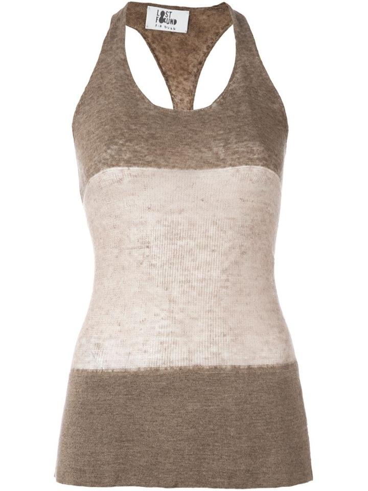 Lost & Found Ria Dunn Thin Tank Top, Women's, Size: Xs, Brown, Linen/flax/viscose