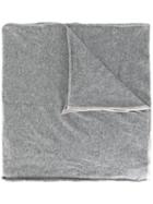 Brunello Cucinelli Contrast Edge Scarf, Men's, Grey, Cashmere