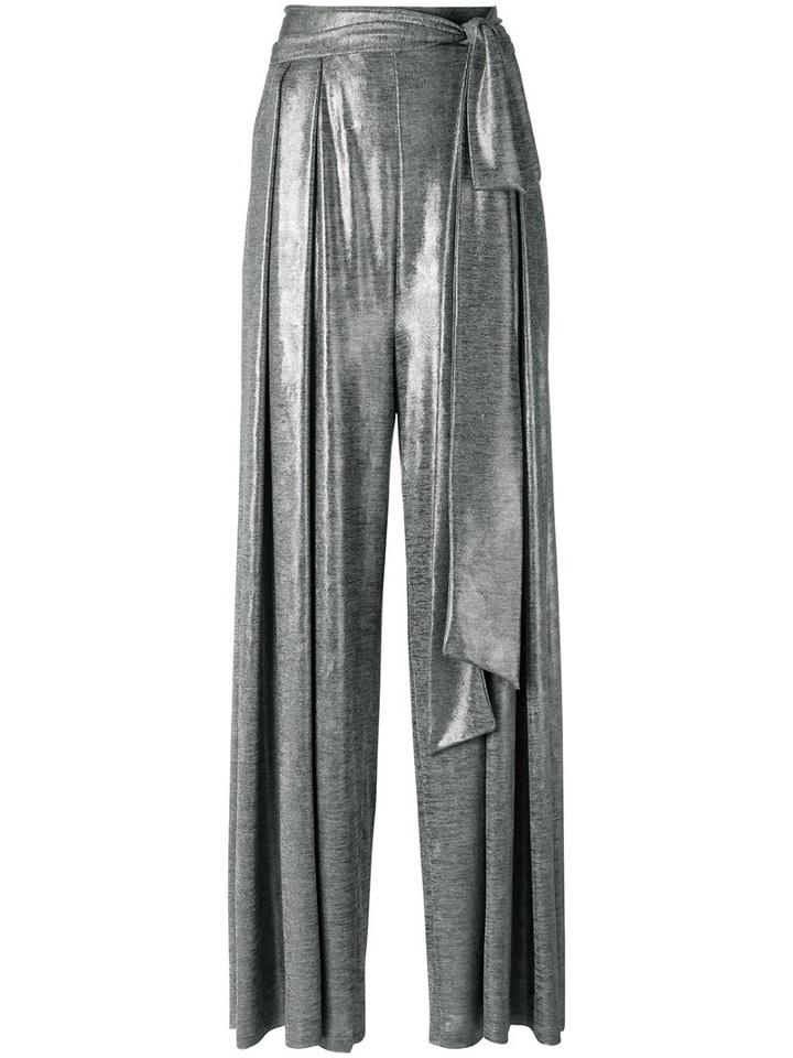Andrea Marques - Palazzo Pants - Women - Viscose - 42, Grey, Viscose