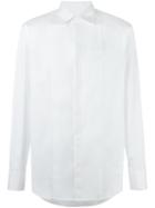 Dsquared2 Concealed Fastening Bib Shirt, Men's, Size: 52, White, Cotton/spandex/elastane