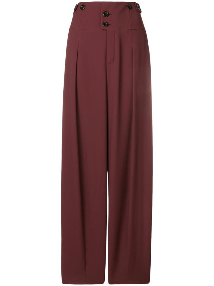 Chloé Wide-leg Trousers - Red