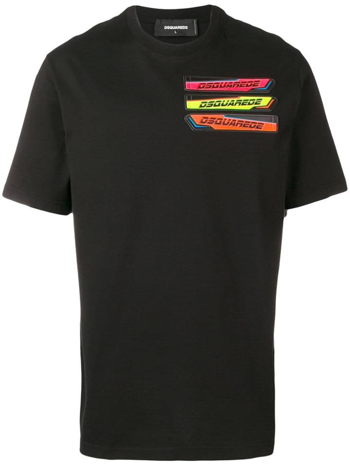 Dsquared2 Patch Detailed T-shirt - Black