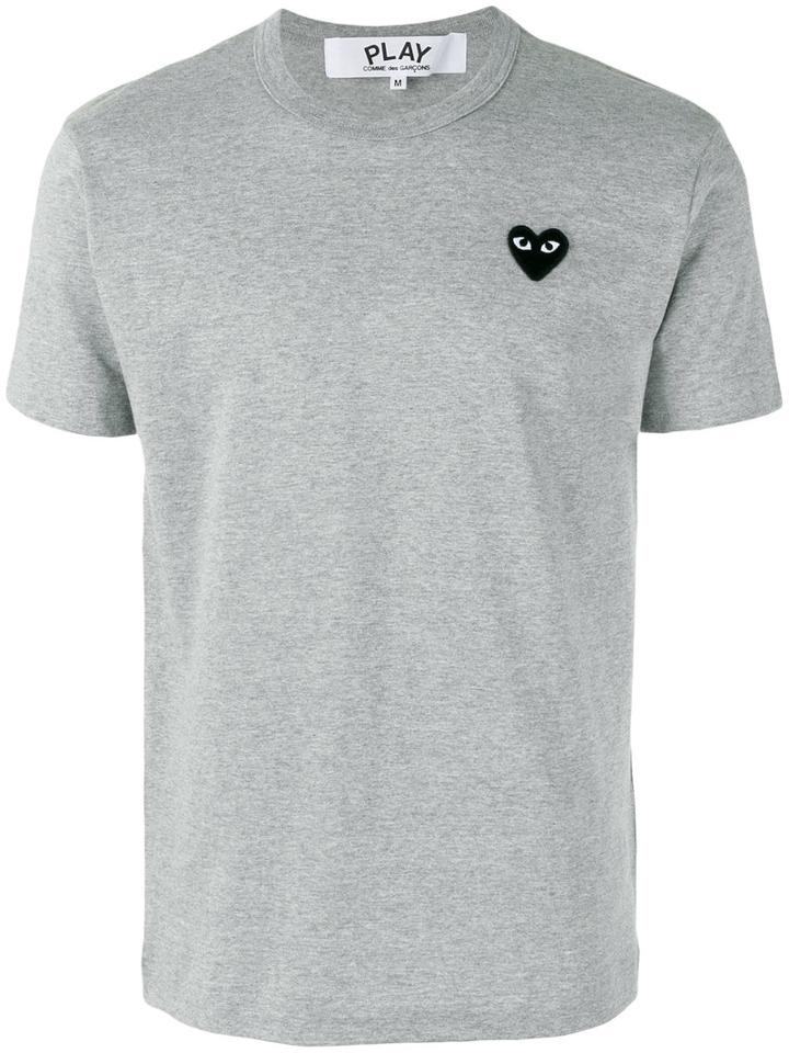 Comme Des Garçons Play - Heart Patch T-shirt - Men - Cotton - M, Grey, Cotton