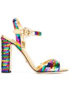 Dolce & Gabbana Sequin Strap Sandals - Multicolour