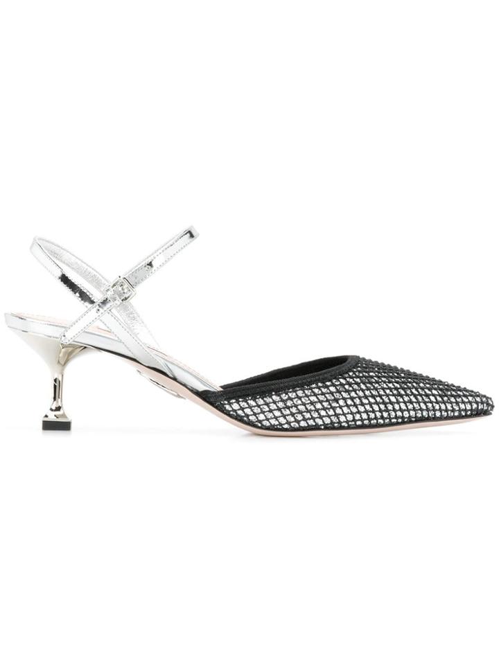 Miu Miu Low-heel Pumps - Silver