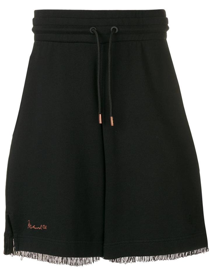 Marcelo Burlon County Of Milan X Muhammad Ali Fringe Shorts - Black