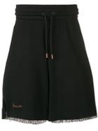 Marcelo Burlon County Of Milan X Muhammad Ali Fringe Shorts - Black