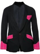 Comme Des Garçons Vintage Pink Accents Jacket - Black