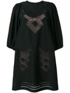 Red Valentino Broderie Anglaise Mini Dress - Black