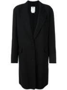Dkny Single Breasted Coat, Women's, Size: Small, Black, Spandex/elastane/wool