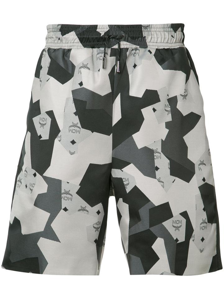 Christopher Raeburn - Geometric Print Shorts - Men - Cotton - L, Grey, Cotton