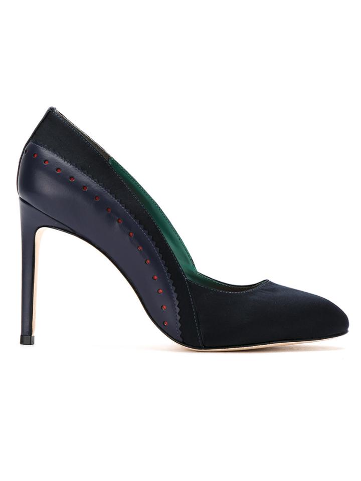 Sarah Chofakian Leather Stiletto Pumps - Black