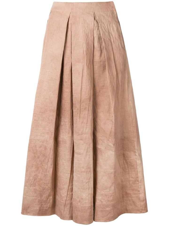 Uma Wang Front Pleat Skirt - Neutrals