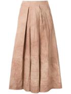 Uma Wang Front Pleat Skirt - Neutrals