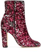 Paris Texas Sequin Embellished Boots - Red