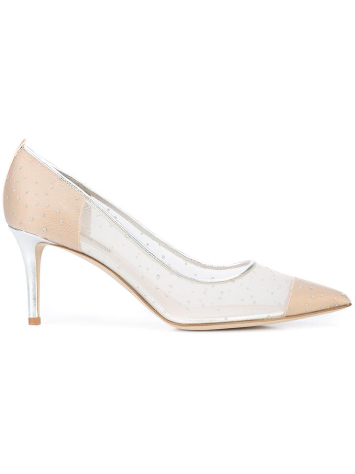 Sjp Collection Contrast Pointed Pumps - Nude & Neutrals
